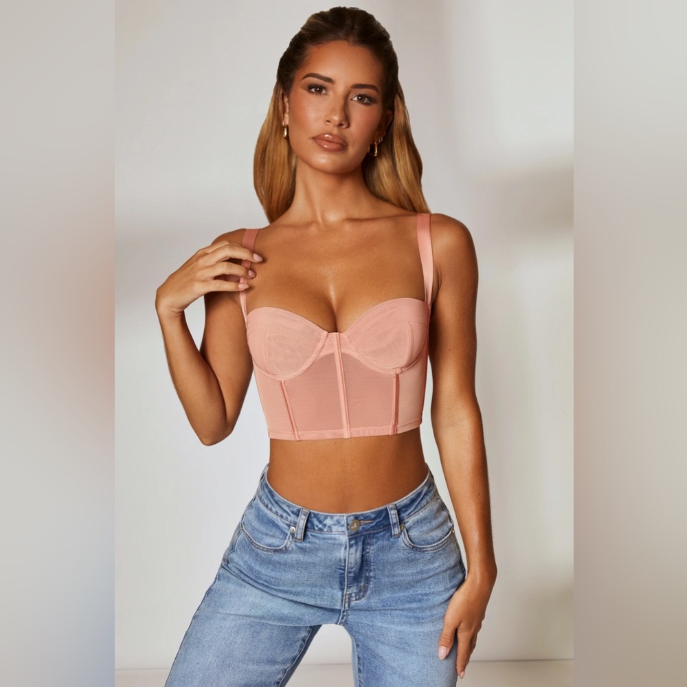 BORDERLINE
Corset Crop Top in Blush
